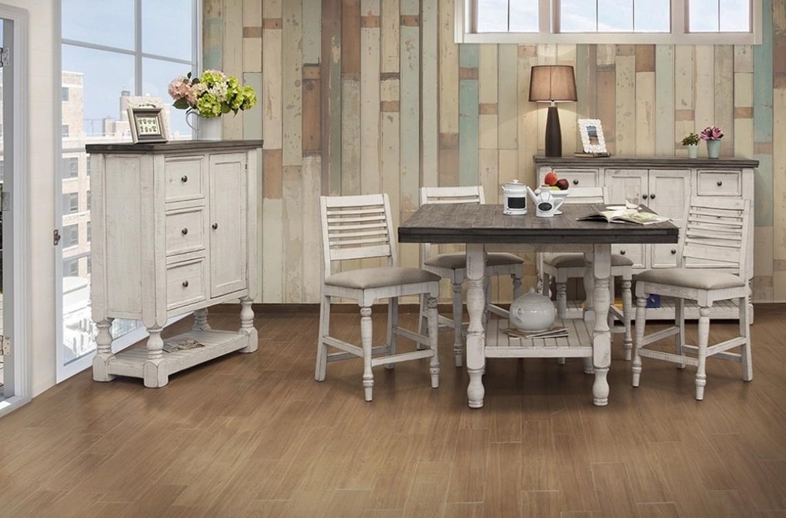 International Furniture Direct Stone 467873585 Relaxed Vintage Bar